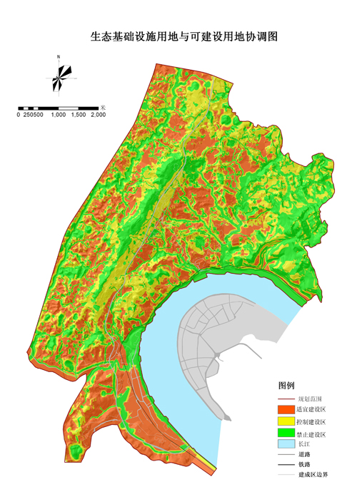 雨水收集系统,公园绿道网络和滨江游憩廊道四部分构成,它们决定城市整图片