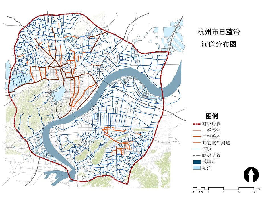 杭州市区河流图图片