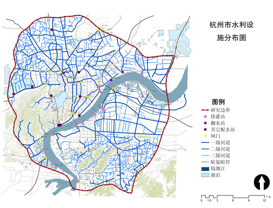 杭州市区河流图图片