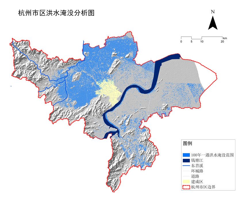 杭州市区河流图图片