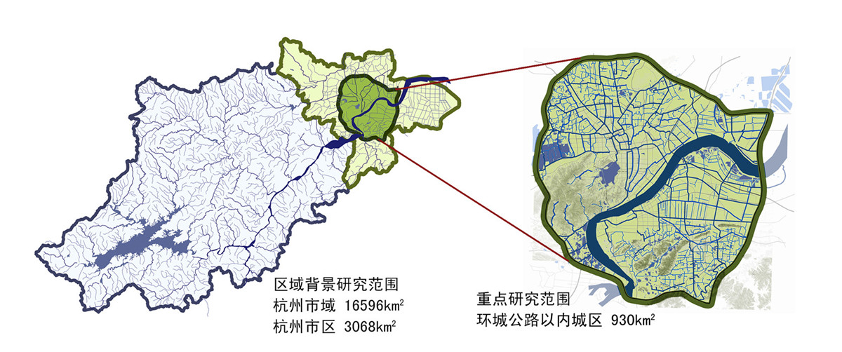 杭州市区河流图图片